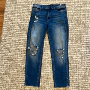 KanCan Skinny Jeans with Distressed Rips and Fading